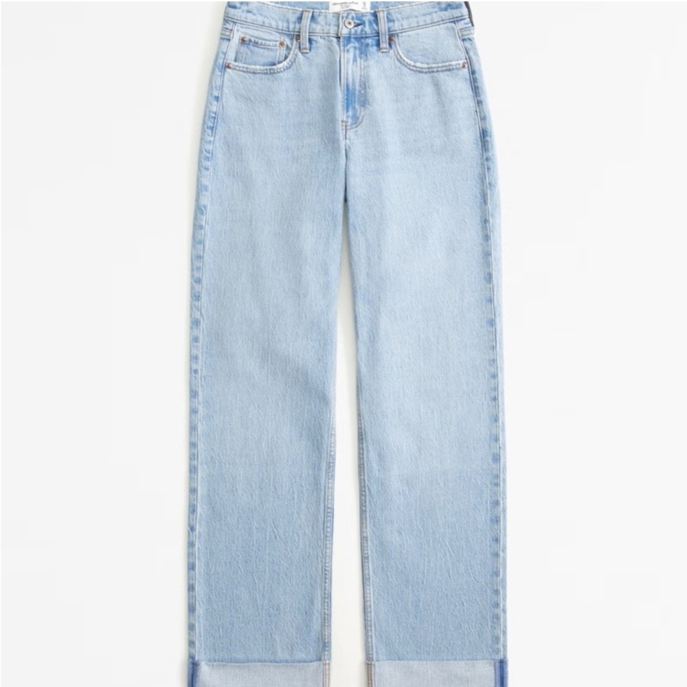 NWT Abercrombie & Fitch The Baggy Jeans Curve Love